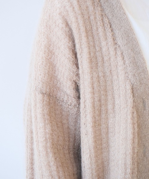 yuni カーディガン ウール/mohair/ナイロン カーディガン レディース