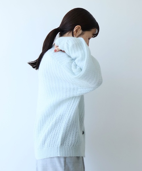 yuni カーディガン ウール/mohair/ナイロン カーディガン レディース