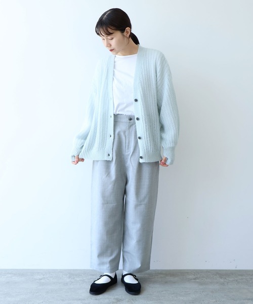 yuni カーディガン ウール/mohair/ナイロン カーディガン レディース