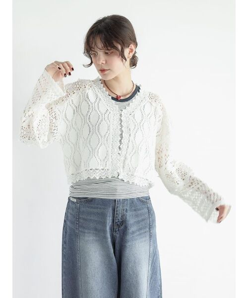 Cotton lace bolero レディース