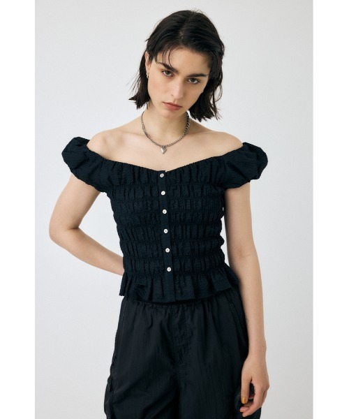 ブラウス シャツ OPEN NECK GATHER ブラウス レディース MOUSSY ブラウス シャツ OPEN NECK GATHER レディース