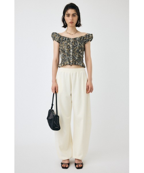 MOUSSY（マウジー） ブラウス シャツ 夏 半袖 OPEN NECK GATHER