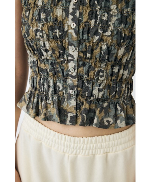MOUSSY ブラウス シャツ OPEN NECK GATHER レディース