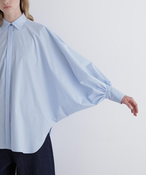 LE PHIL（ル フィル） ブラウス シャツ SOLOTEXブロードバックギャザー