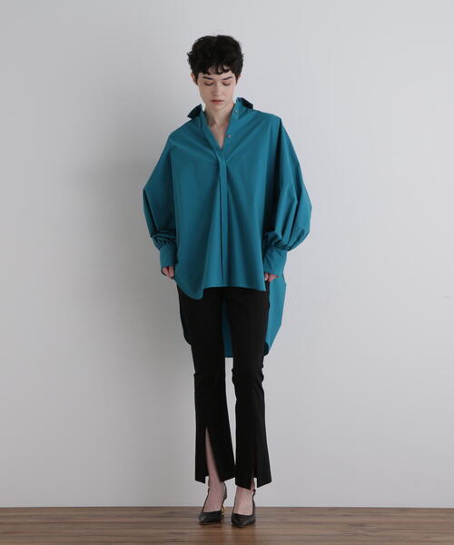 ル フィル LE PHIL 23AW TCブロードブラウス シャツ 前開き F ライト