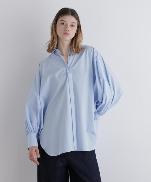 LE PHIL（ル フィル） ブラウス シャツ SOLOTEXブロードバックギャザー