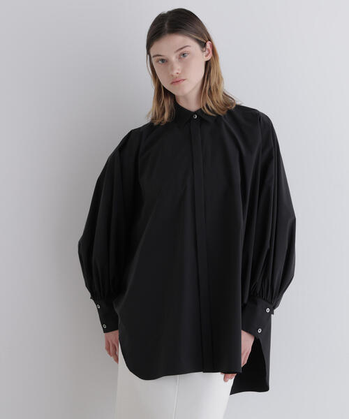 LE PHIL（ル フィル） ブラウス シャツ SOLOTEXブロードバックギャザー