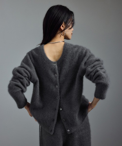 アダムエロペ　FOX WOOL カーディガン　グレー アダムエロペ FOX WOOL カーディガン グレー - メルカリ