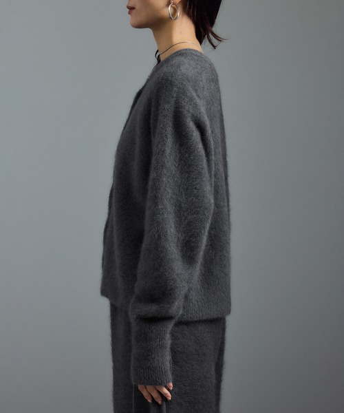 SALON adam et rope' カーディガン FOXカシミヤ2WAYカーデ
