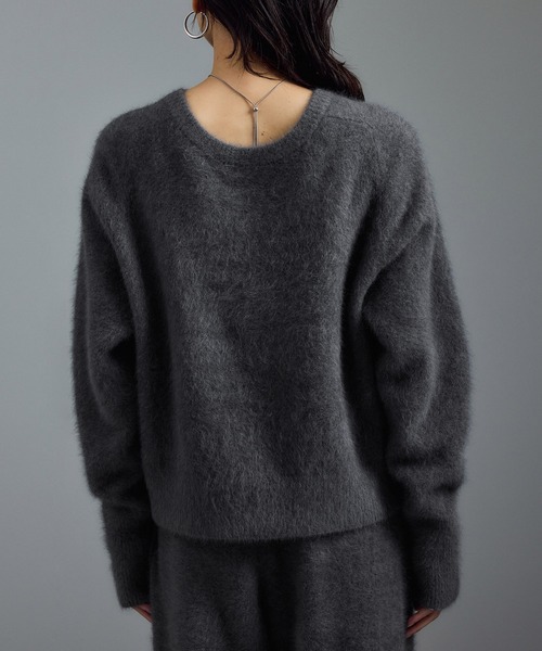 SALON adam et rope' カーディガン FOXカシミヤ2WAYカーデ