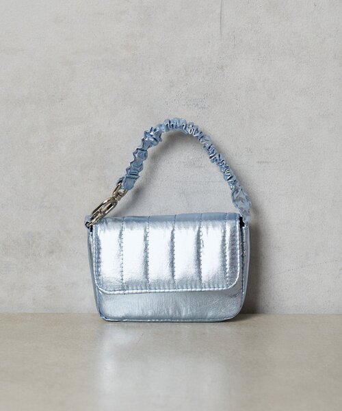 キルティングシルバー×クリアポーチ BIRTHDAY BAR（バースデイバー） ポーチ Metallic キルティング リップ