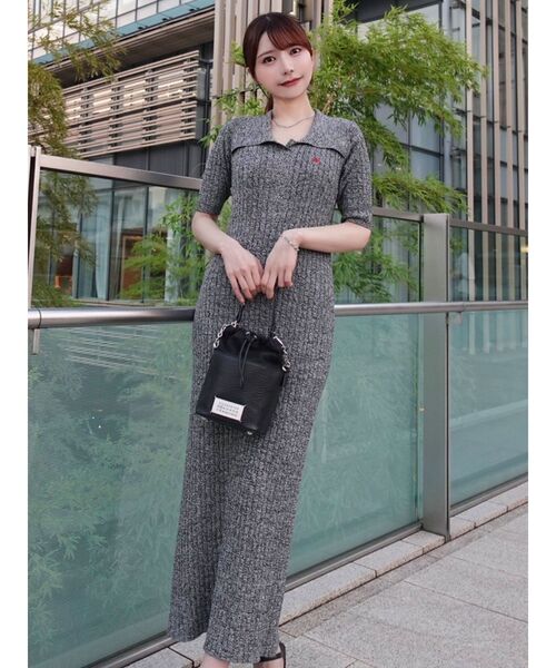 【新品未使用】LagunaMoon × POLOコラボワンピース ラグナムーン LAGUNAMOON 【POLO BCSコラボ】シャツカラーニット