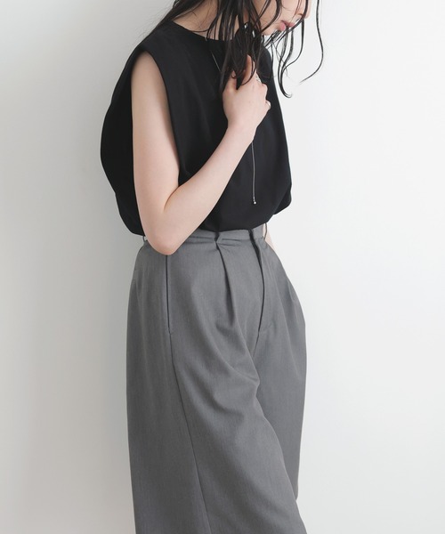 「LIAN」 ノースリーブトップス FREE オフホワイト レディース_画像3