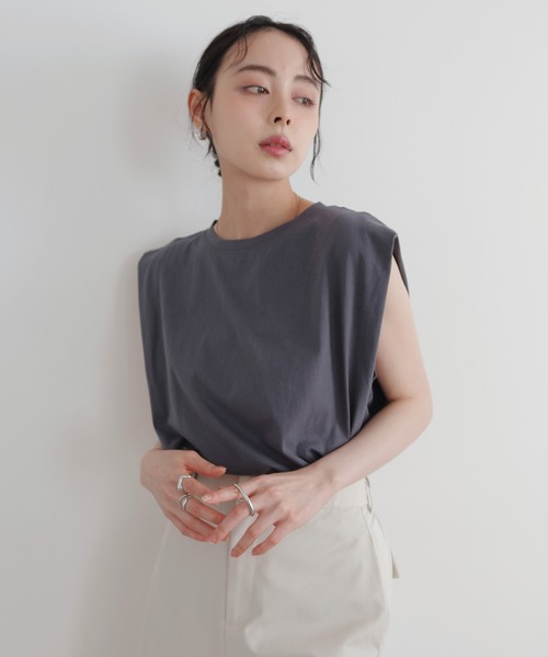 「LIAN」 ノースリーブトップス FREE オフホワイト レディース_画像8