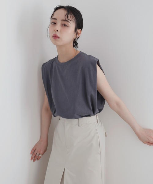 「LIAN」 ノースリーブトップス FREE オフホワイト レディース_画像9