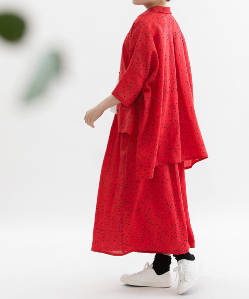 ノップドゥノッド（nop de nod）/Cieラミースクエアーポルカ5分袖シャツ nop de nod（ノップドゥノッド） ブラウス シャツ Cieラミースクエアー