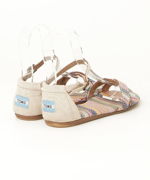 「TOMS」 フラットサンダル - ベージュ レディース_画像2