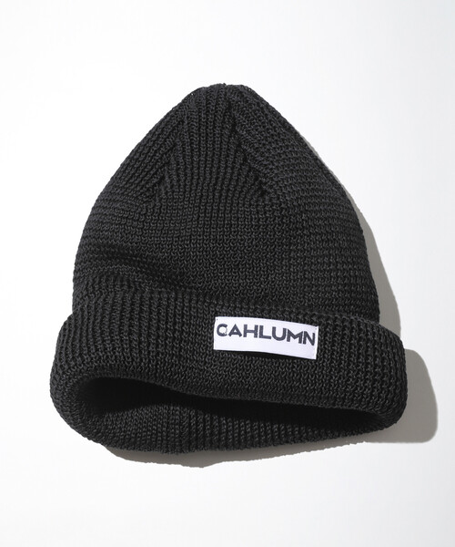 CAHLUMN（カウラム） ニット帽 ニットキャップ Straw Yarn Roll Knit