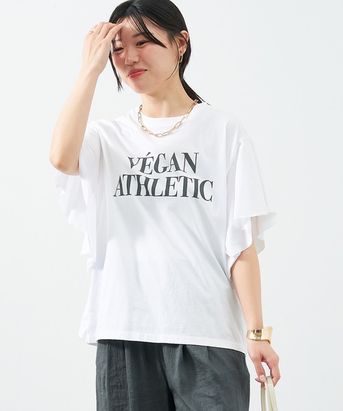 「MICA&DEAL」 半袖Tシャツ FREE ベージュ レディース_画像2