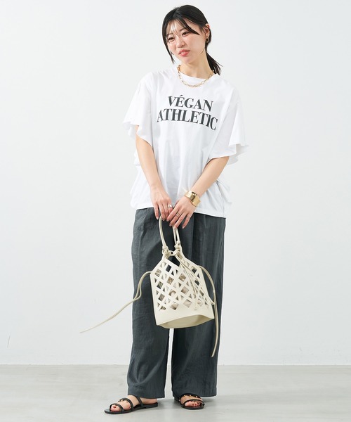 「MICA&DEAL」 半袖Tシャツ FREE ベージュ レディース_画像3
