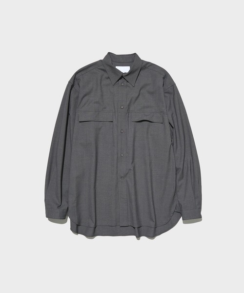 WHITE MOUNTAINEERING 長袖 シャツ 黒 切り替え 22SS WHITE MOUNTAINEERING（ホワイトマウンテニアリング） ストレッチ