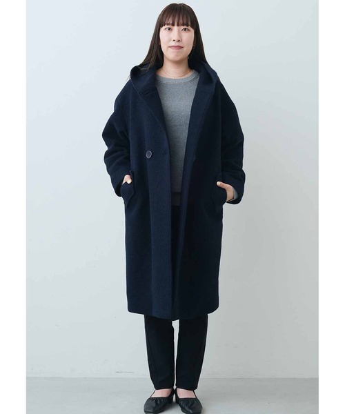「IEDIT」 コート L ネイビー レディース_画像8