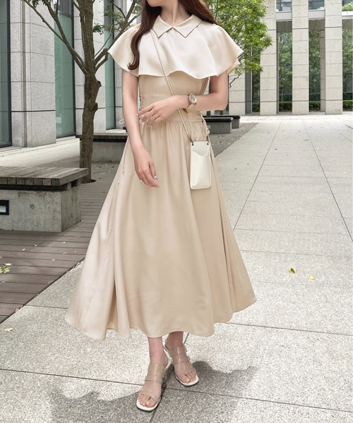 「apres jour」 半袖ワンピース フリー ピンクベージュ レディース_画像5