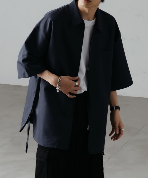 「epnok」 半袖シャツ LARGE チャコールグレー メンズ_画像4