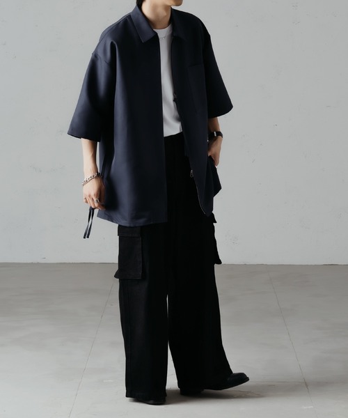 「epnok」 半袖シャツ LARGE チャコールグレー メンズ_画像5