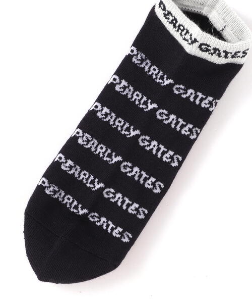 PEARLY GATES（パーリーゲイツ） 靴下 「PEARLY GATES」ロゴボーダー