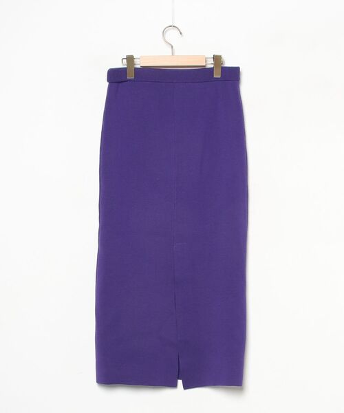 「CINOH」 ニットスカート 38 パープル レディース_画像2