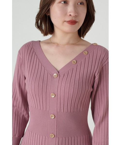 SNIDEL（スナイデル） ニットワンピース ONE SIZE パープル レディース