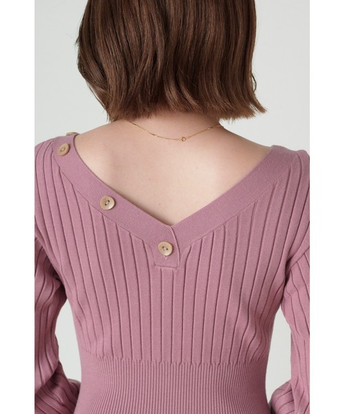 SNIDEL（スナイデル） ニットワンピース ONE SIZE パープル レディース