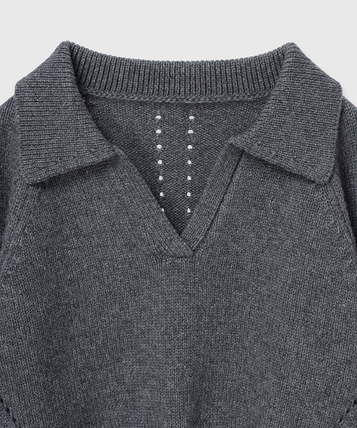 anuans（アニュアンス） ニット セーター スキッパーメランジニット