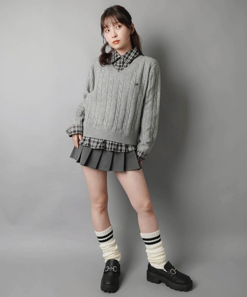 SPINNS（スピンズ） スカート インパンレイヤード風プリーツミニ