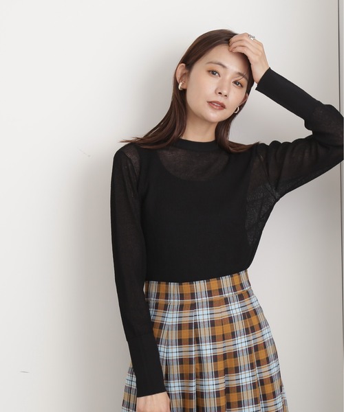 「N.（N. Natural Beauty Basic）」 長袖ニット MEDIUM ブラック レディース_画像4