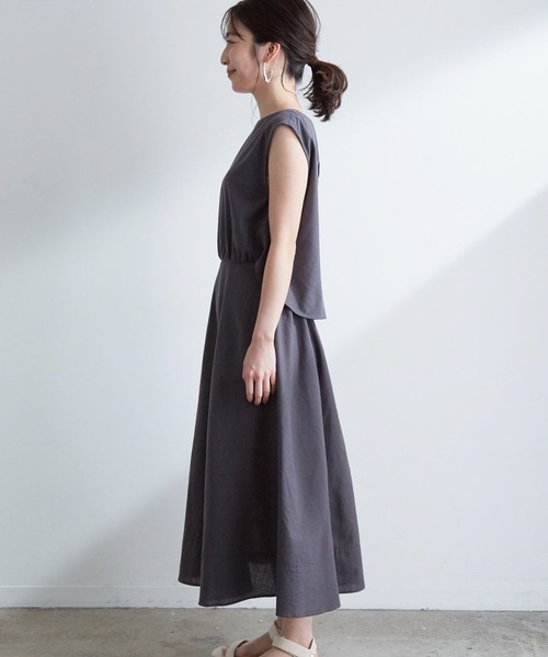 「VIS」 ノースリーブワンピース FREE ベージュ レディース_画像2