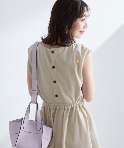 「VIS」 ノースリーブワンピース FREE ベージュ レディース_画像4