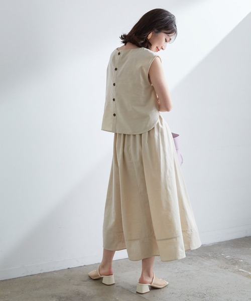 「VIS」 ノースリーブワンピース FREE ベージュ レディース_画像8