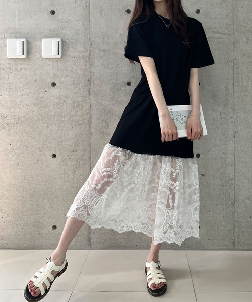 「GLAMOROUS JANE」 半袖ワンピース FREE ブラック レディース_画像3