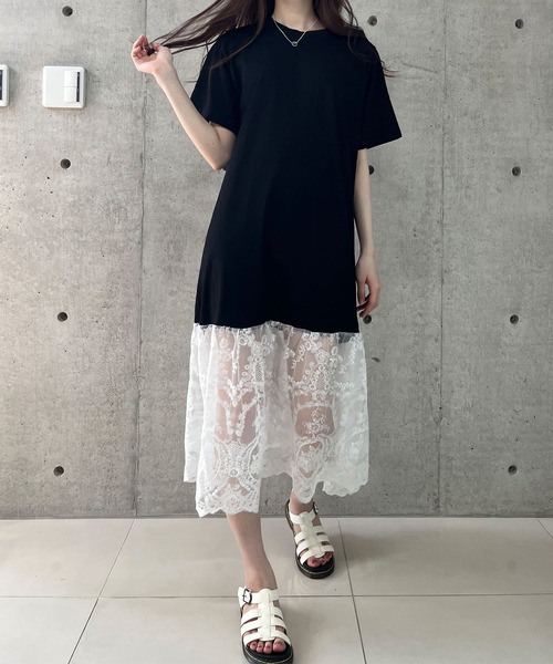 「GLAMOROUS JANE」 半袖ワンピース FREE ブラック レディース_画像8