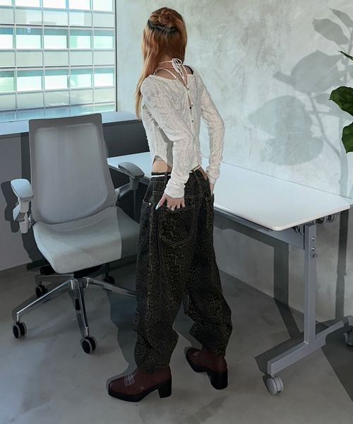 「sedacle girl」 カーディガン MEDIUM グレー レディース_画像7