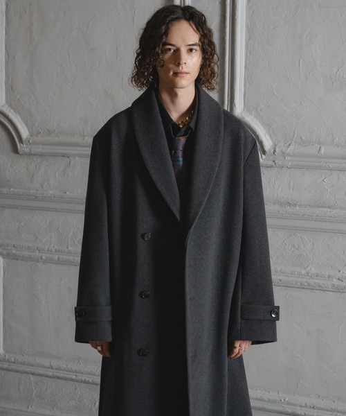 Casper John（キャスパージョン） ステンカラーコート MEDIUM ブラック