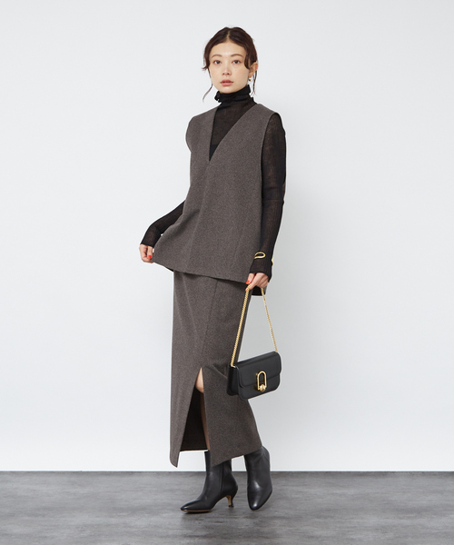 「Rouge vif」 タイトスカート 36 ブラウン レディース_画像8