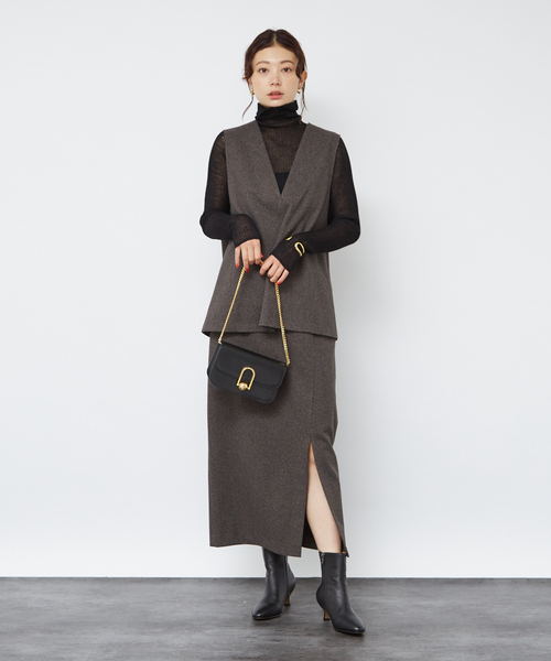 「Rouge vif」 タイトスカート 36 ブラウン レディース_画像9