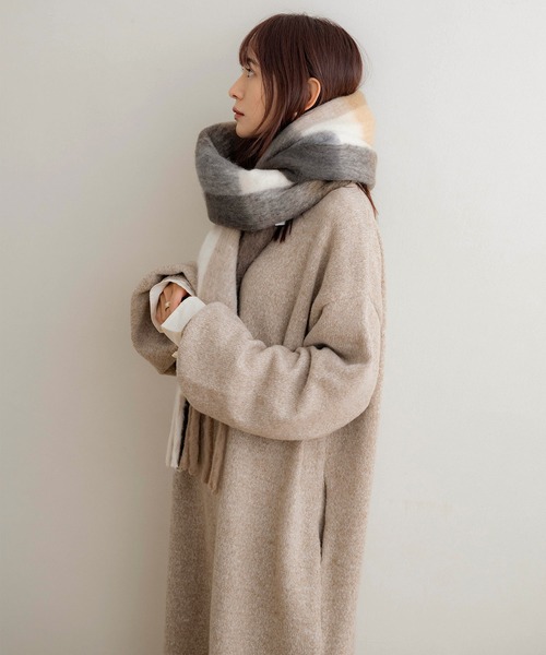 「NOAHL」 マフラー FREE ブラウン レディース_画像4