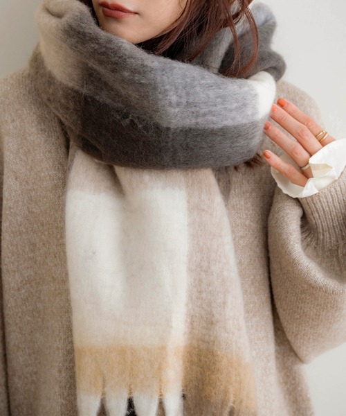 「NOAHL」 マフラー FREE ブラウン レディース_画像6