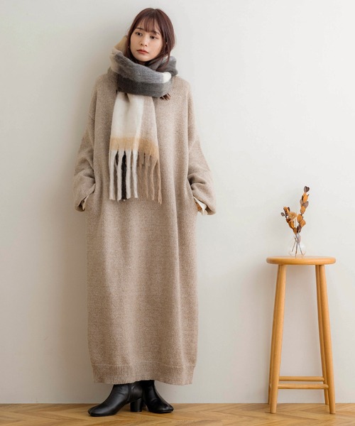 「NOAHL」 マフラー FREE ブラウン レディース_画像8