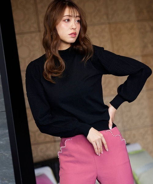 「QUEENS COURT」 長袖ニット M ブラック レディース_画像6