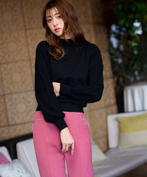 「QUEENS COURT」 長袖ニット M ブラック レディース_画像7